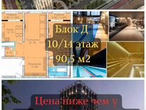 Своб. планировка, 90,5 м², 10/14 эт.