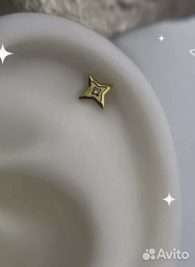 Пирсинг лабрет из титана