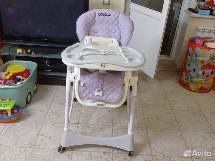 Стульчик для кормления babyton пурпурный