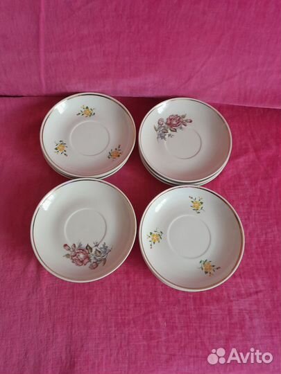 Блюдца чайные СССР лфз Дулёво