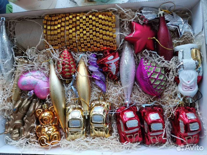 Елочные игрушки пластик