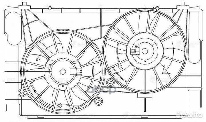 Э/вентилятор охл. для а/м Toyota RAV 4 (13) 2.0i