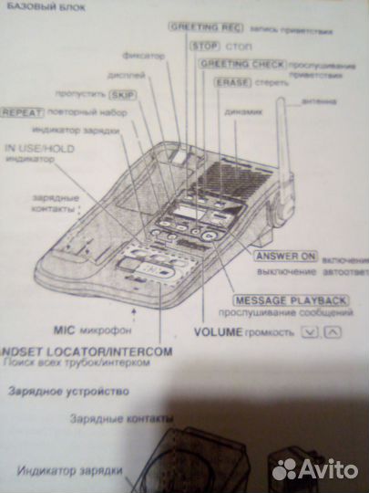 Радиотелефон panasonic с двумя трубками