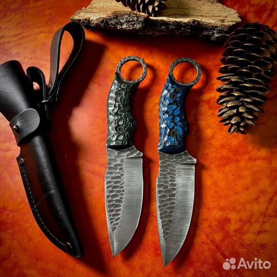 Нож ручной работы из стали D2