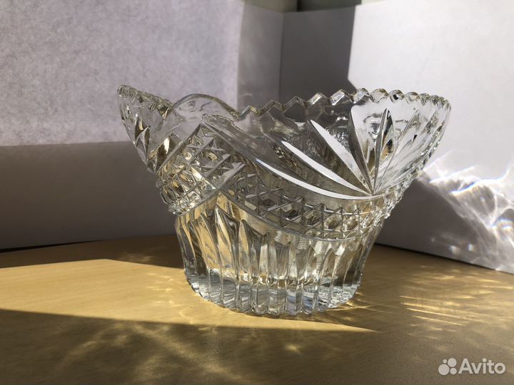Хрустальная салатница, фруктовница, конфетница
