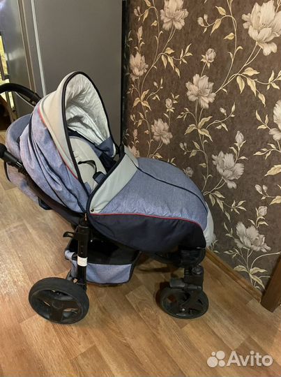 Коляска прогулочная Camarelo светло-синий меланж