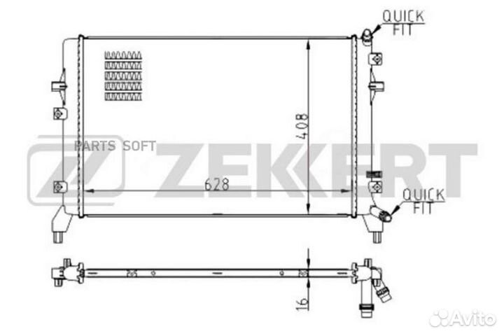 Радиатор охлаждения Шкода Йети (5L) 09