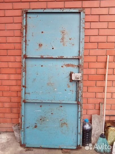 Дверь входная, металлическая, уличная, б/у