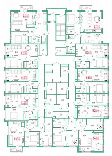 1-к. квартира, 44,4 м², 18/25 эт.