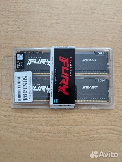 Оперативная память Kingston fury Beast Black 16gb