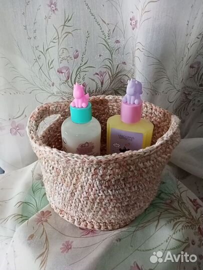 Вязанные корзинки