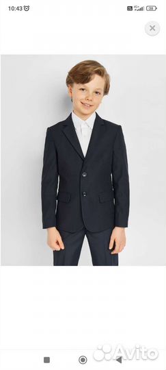 Костюм школьный пиджак брюки 140