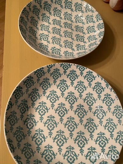 Тарелки 2 штуки голубые, есть еще желтые 2шт