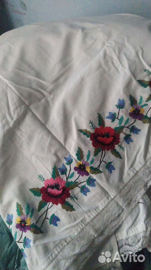 Простынь СССР вышивкой