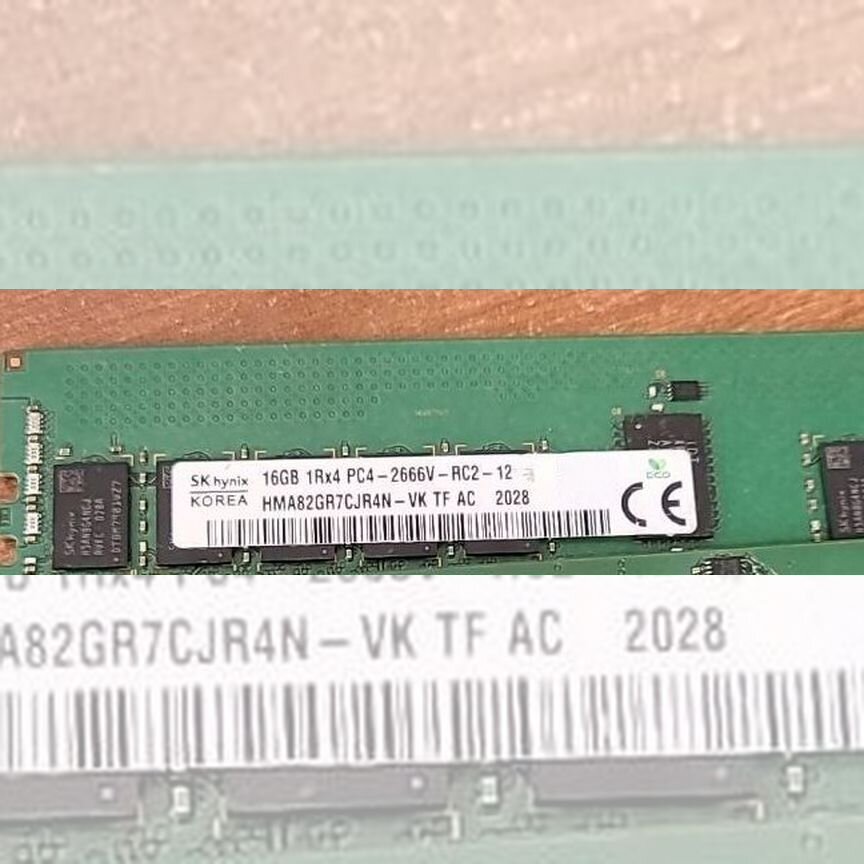 [HMA82GR7CJR4N-VK] Rdimm Ecc 16gb * 2666 Hynix Hma82gr7cjr4n-Vk