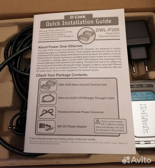 Адаптер Power over Ethernet D-Link DWL-P200