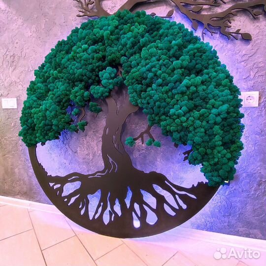 Панно из стабилизированного мха