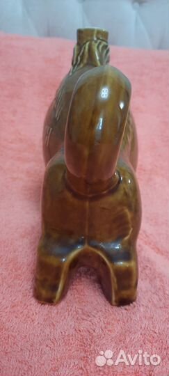 Фарфоровый (керам.) штоф Зубр/Бык от водки Гжелка