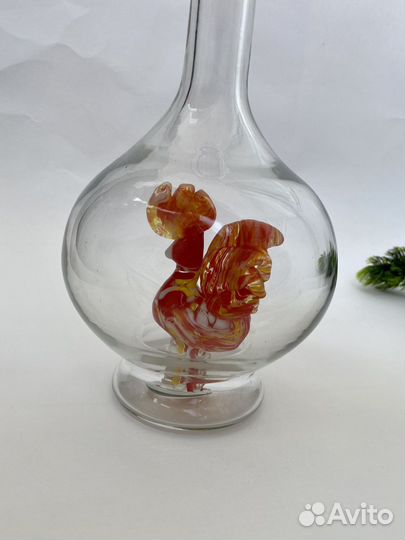 Стеклянный графин с петухом внутри, СССР