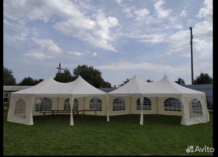 Аренда шатра и мебели (столы, стулья)