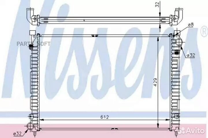 Радиатор охлаждения двс land rover freelander (199