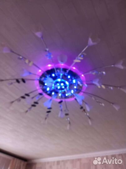 Люстра потолочная с пультом светодиодная бу