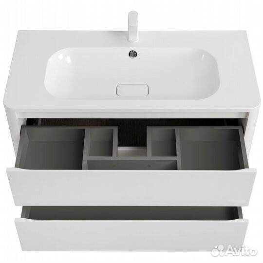 Тумба под раковину Cezares Relax 100 relax-1000-2C-SO-BL подвесная Bianco Lucido