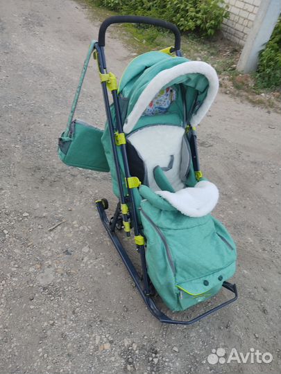 Детские санки коляска ника