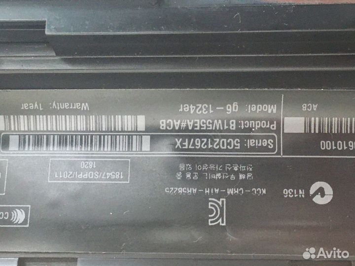 Ноутбук HP g6-1324er разбор по запчастям