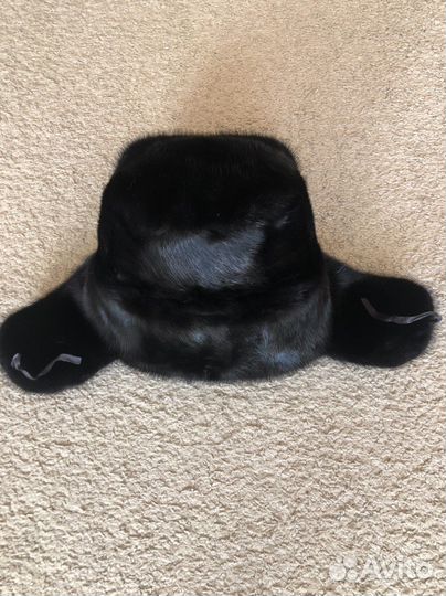 Норковая шапка мужская ушанка