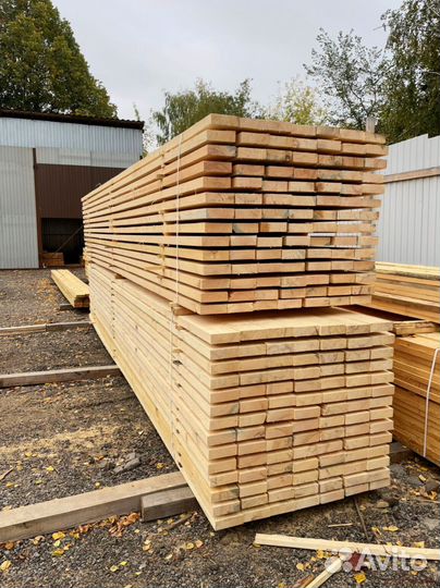 Доска обрезная 40х100х6000мм