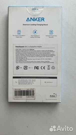 Кабель адаптер Tupe-C Dislpayport от Anker
