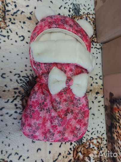 Конверт на выписку для девочки зима