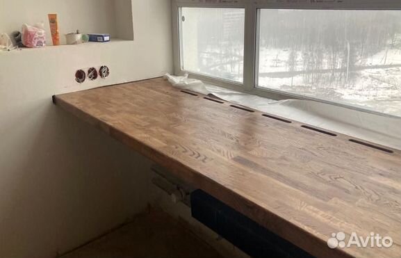 Подоконник деревянный из лиственницы