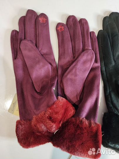 Перчатки женские зимние с мехом