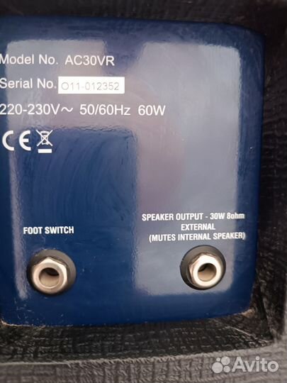 VOX ac30vr Ламповый комбоусилитель