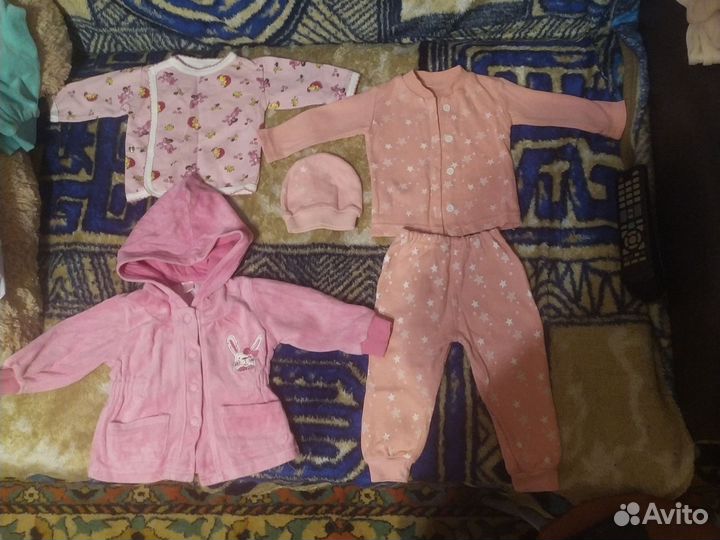 Вещи пакетом для девочек от 0 до 6мес