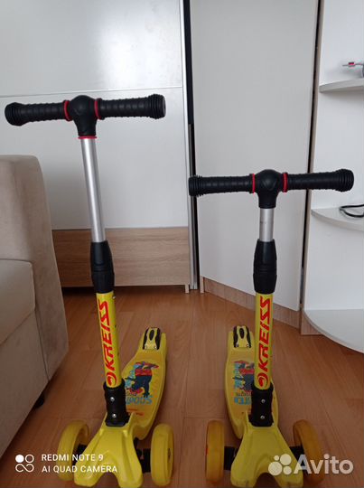 Самокат детский трехколесный бу