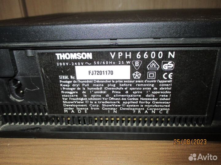 Видеомагнитофон thomson stereo 6600 б/у
