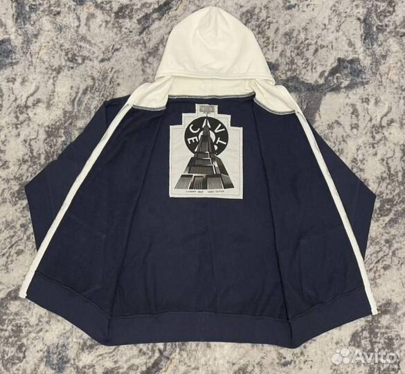 Зип худи cavempt синее для модников