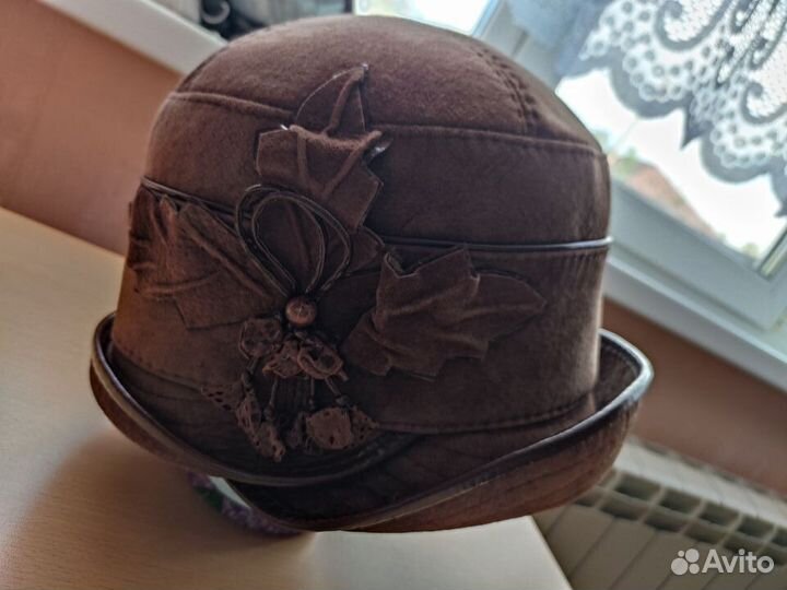 Шляпа из натуральной замши