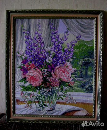 Картина вышитая крестом.Ручная работа