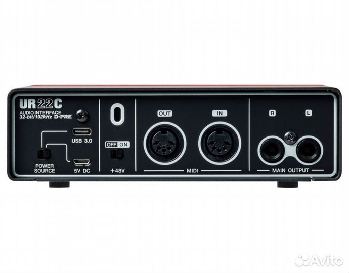 Steinberg UR22C USB 3.0, midi/iPad красный