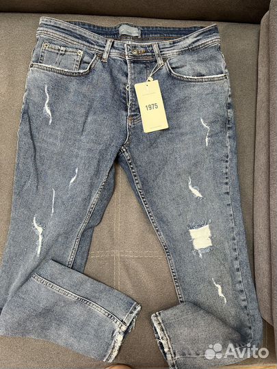 Джинсы зауженные zara