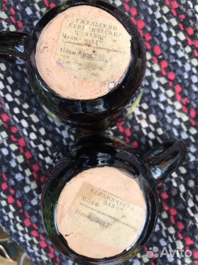 Керамические кофейные чашки с молочником(ссср)