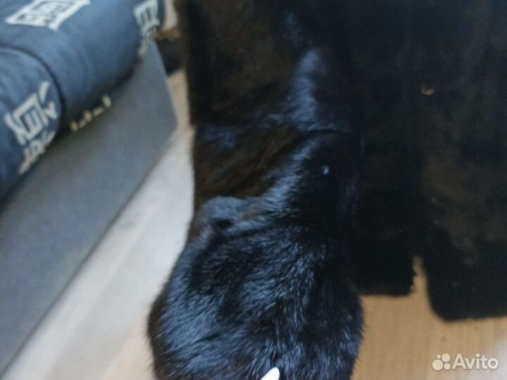 Шуба xs s норковая цвет black llama