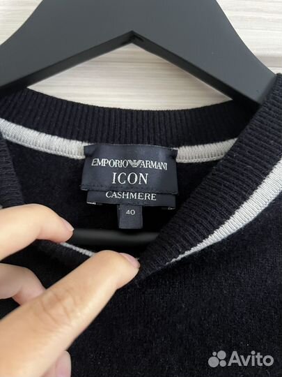 Emporio armani кашемировый свитер джемпер оригинал