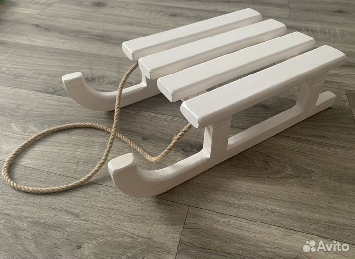 Санки деревянные декоративные