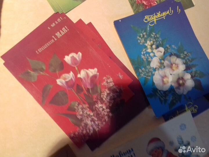 Открытки почтовые СССР новые 120 шт