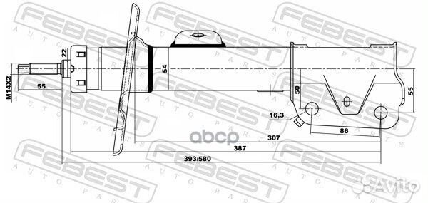 Амортизатор передн правый ford explorer 2011